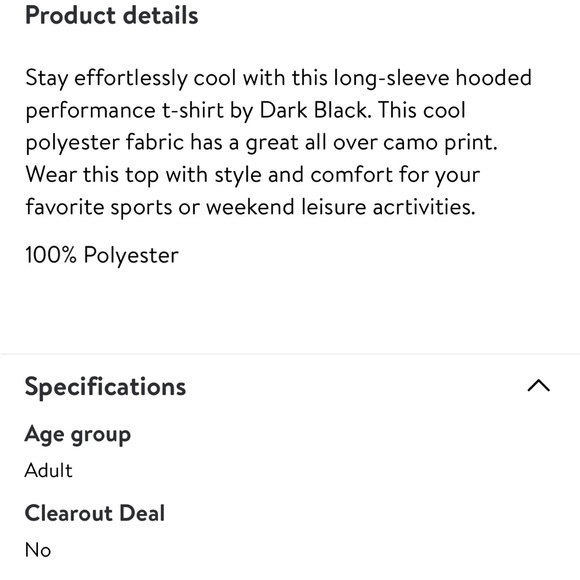 NWT - Dark Black Performance Hoodie - Picture 5 of 7